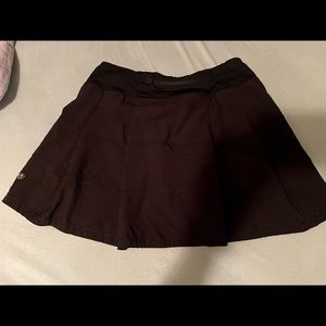 Lululemon Pace Rival Black Skirt Mid Rise